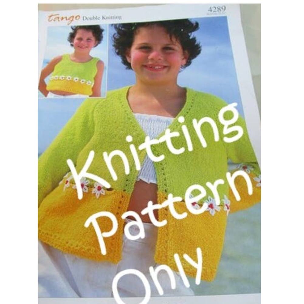 New Sirdar 4289 Tango Girls Cardigan Sweater Double Knitting Pattern